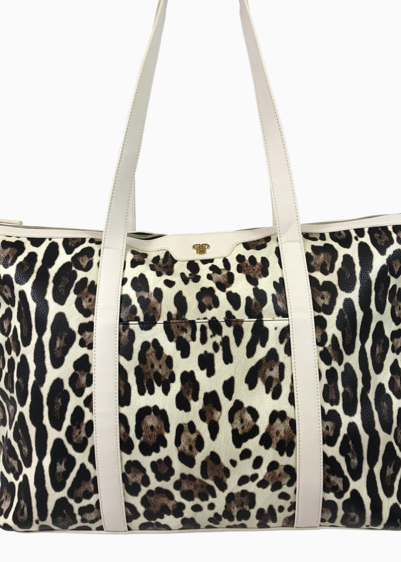 PurseN Getaway Travel Tote - Cream Leopard