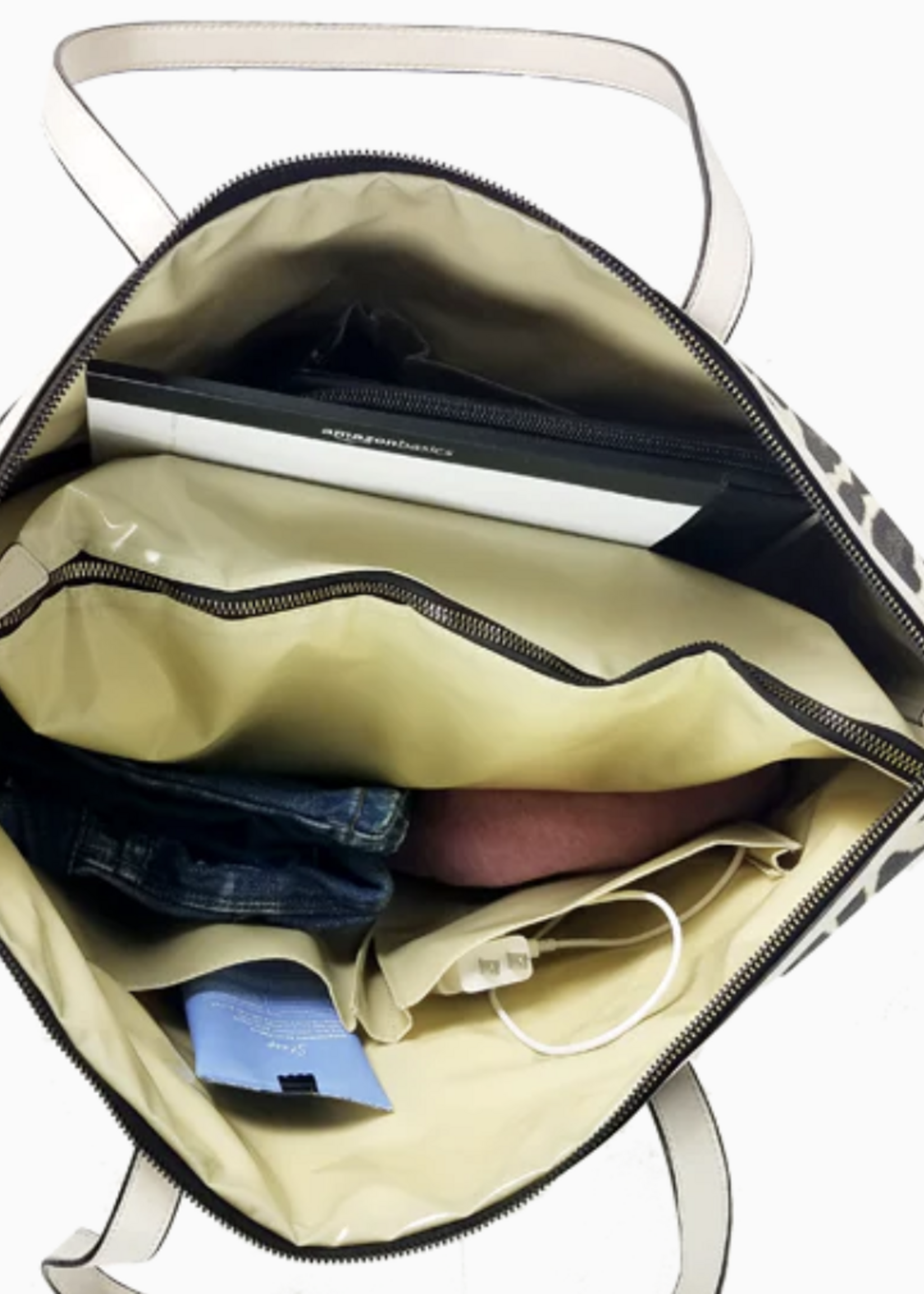 PurseN Getaway Travel Tote - Cream Leopard