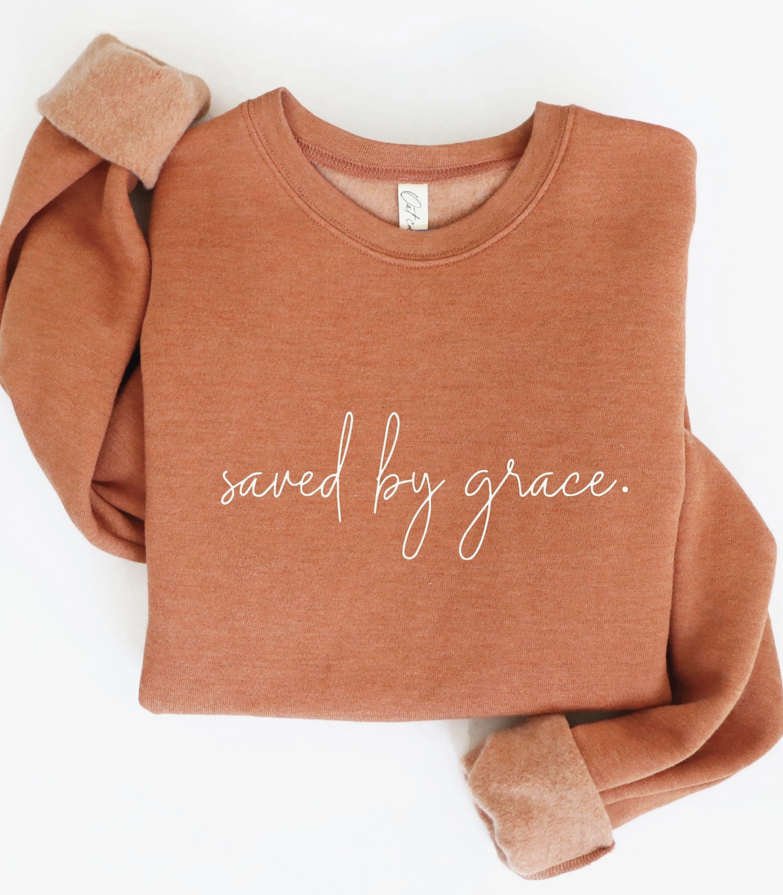 Oat Collective "Saved By Grace" Sweatshirt, Autumn Leaf - L