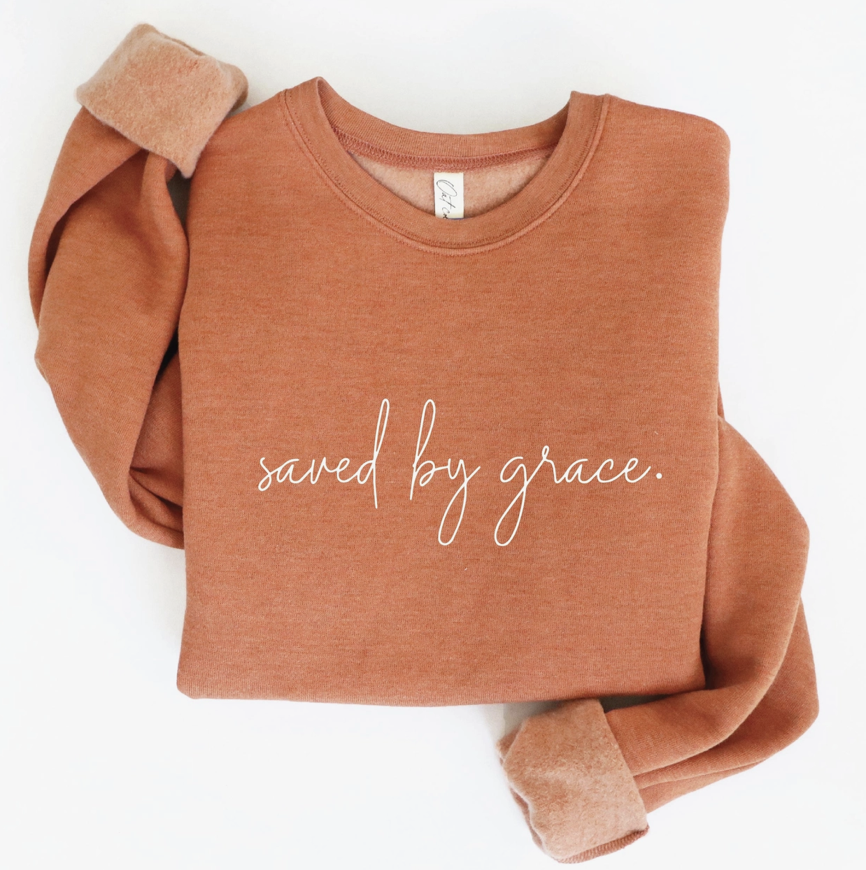 Oat Collective "Saved By Grace" Sweatshirt, Autumn Leaf - XL