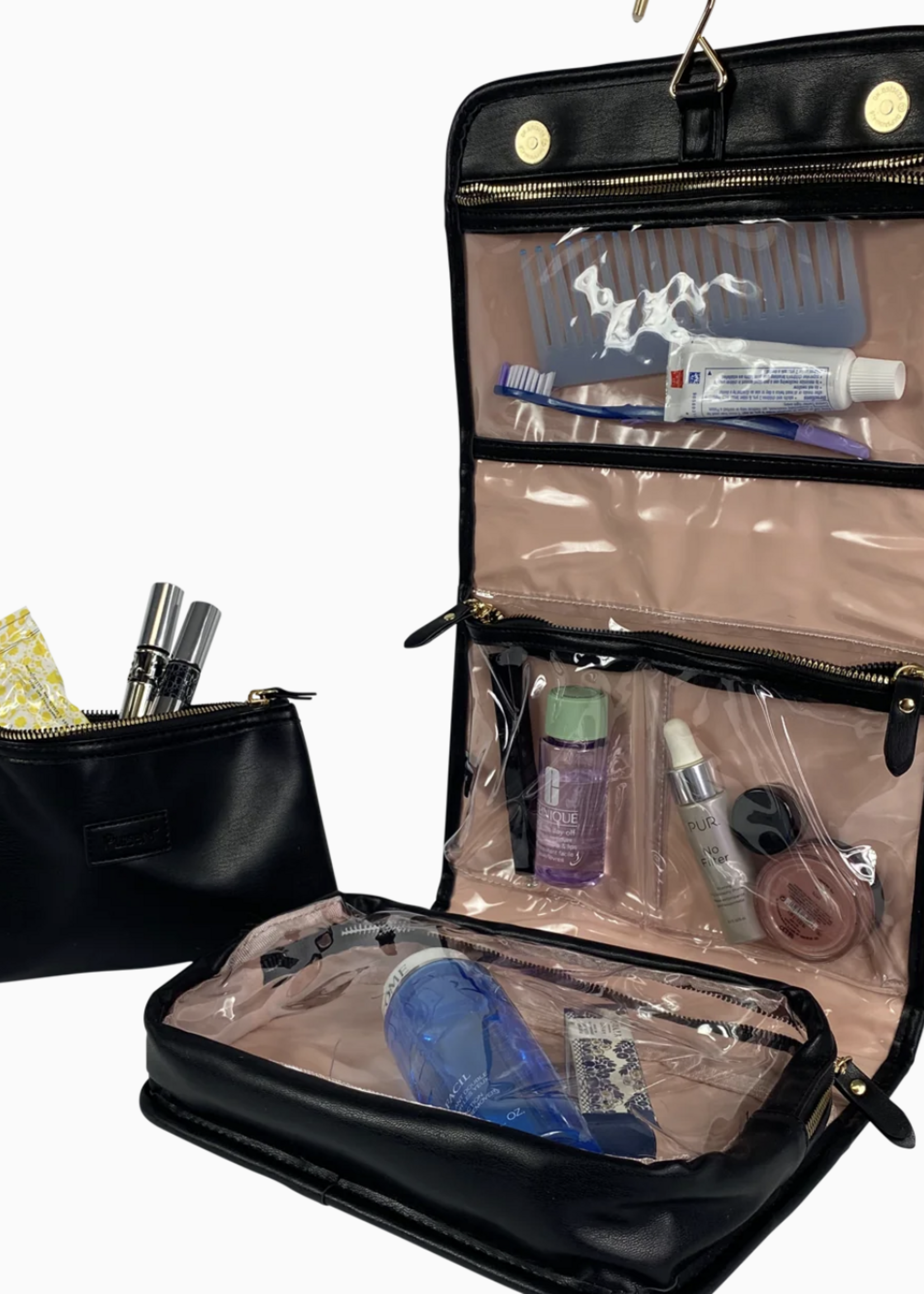 PurseN Toiletry Case- Onyx  Timeless Quilted