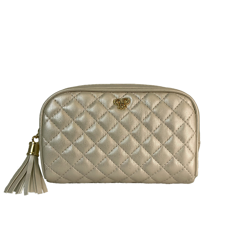PurseN Small Makeup Case- Pearl Quilted