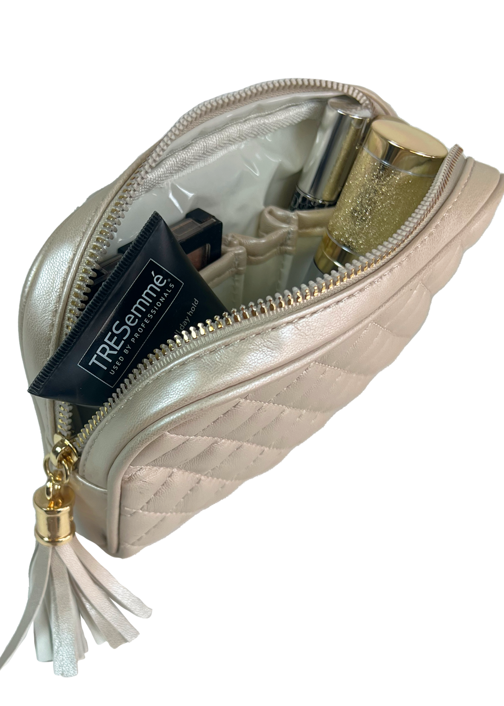 PurseN Small Makeup Case- Pearl Quilted