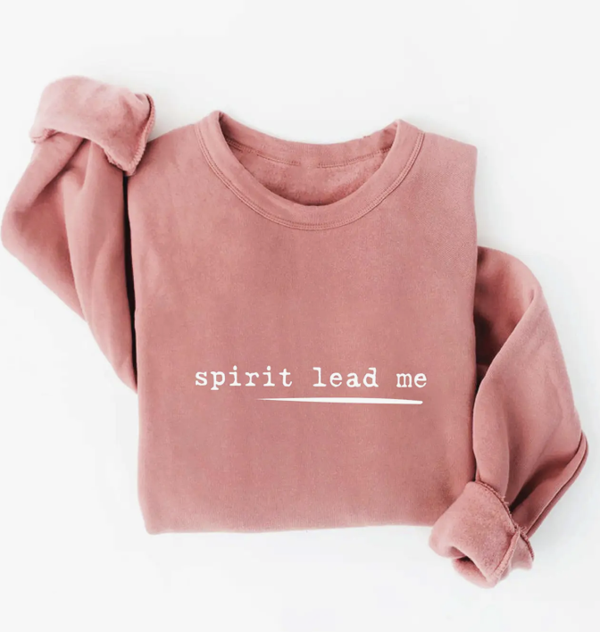 Oat Collective "Spirit Lead Me" Sweatshirt, Mauve - Large Oat Collective "Spirit Lead Me" Sweatshirt, Mauve - Large