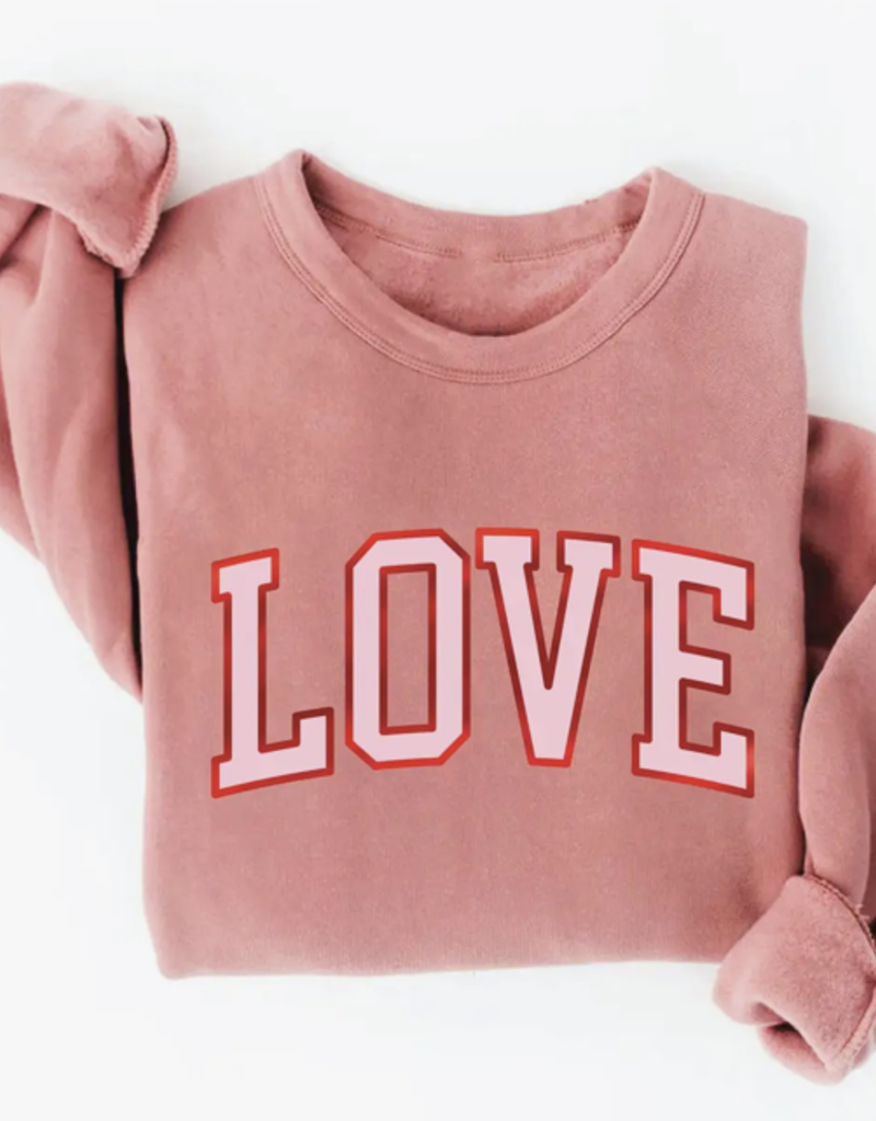 LOVE Sweatshirt, Mauve - Medium