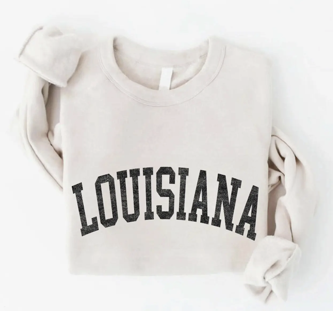 Oat Collective "Louisiana" Sweatshirt, Heather Dust - XL