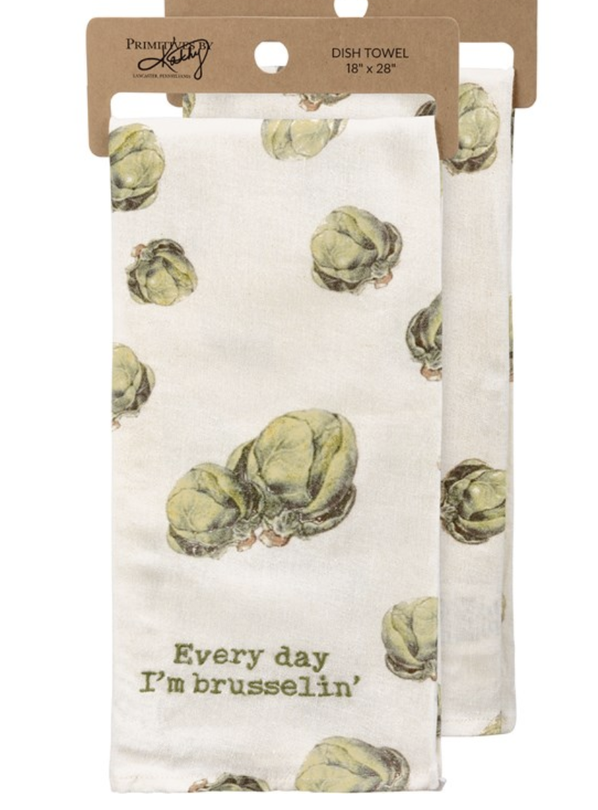 Primitives By Kathy Brusselin' Kitchen Towel