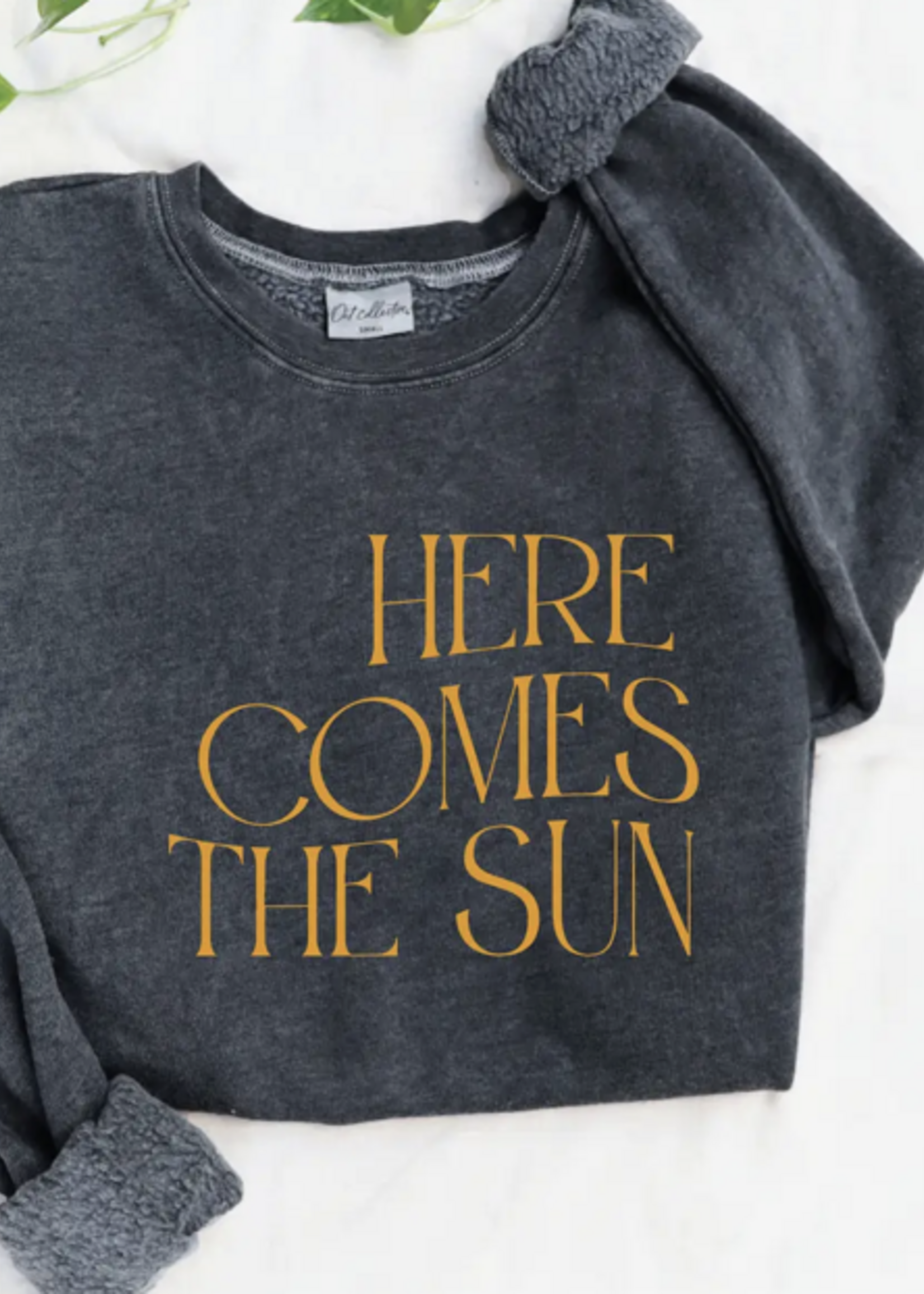Oat Collective Here Comes The Sun, Vintage Black - XL