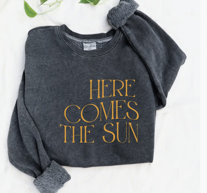Oat Collective Here Comes The Sun, Vintage Black - XL