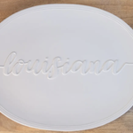 The Royal Standard Louisiana Embossed Platter White
