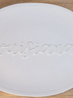 The Royal Standard Louisiana Embossed Platter White