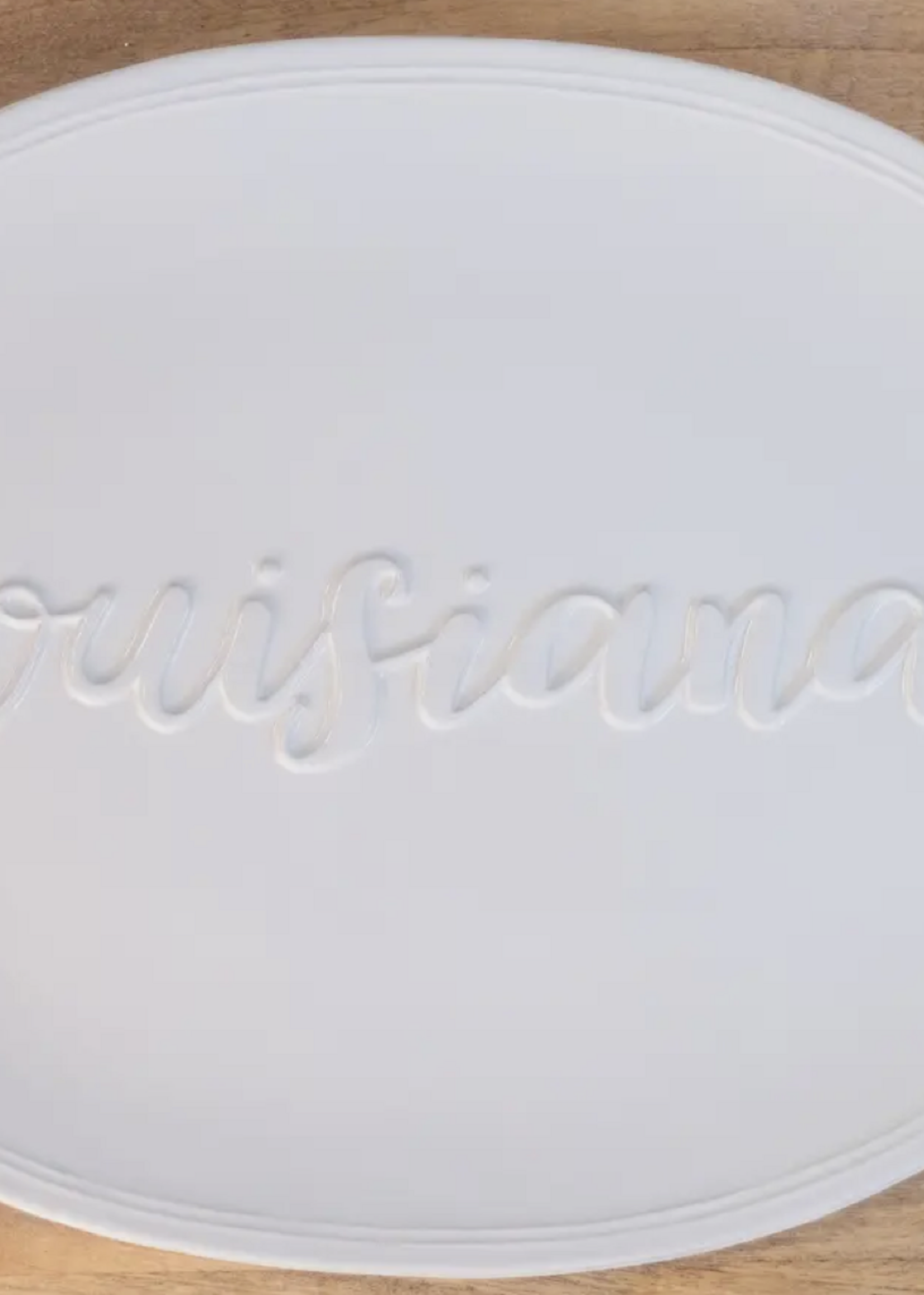 The Royal Standard Louisiana Embossed Platter White