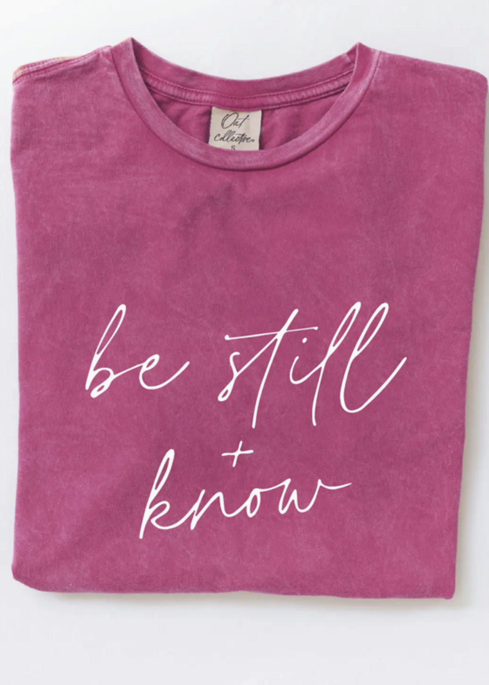 Oat Collective "Be Still & Know"- Fuchsia, Small