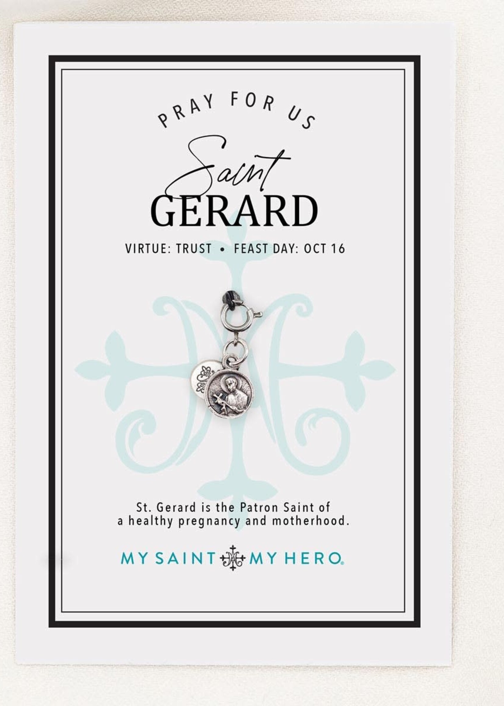 My Saint My Hero St. Gerard Charm- Small, SIlver