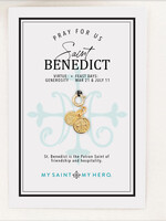 My Saint My Hero Charm St Benedict 9mm Gold