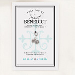 My Saint My Hero Charm St Benedict - Silver