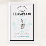 My Saint My Hero St. Bernadette Charm- Medium, Silver