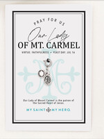 My Saint My Hero Our Lady of Mt. Carmel Charm- Small, Silver