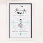 My Saint My Hero Miraculous Mary Charm- Medium, Silver, Ornate
