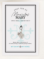 My Saint My Hero Miraculous Mary Charm- Medium, Silver, Ornate