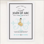 My Saint My Hero Charm St Joan of Arc Gold