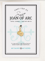 My Saint My Hero Charm St Joan of Arc Gold