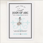 My Saint My Hero Charm St Joan of Arc Silver
