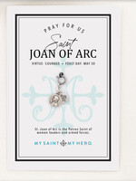 My Saint My Hero Charm St Joan of Arc Silver