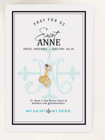 My Saint My Hero St. Anne Charm- Small, Gold