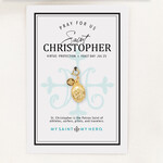 My Saint My Hero St Christopher Charm- Large, Gold
