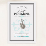 My Saint My Hero St. Peregrine Charm- Medium, Silver