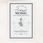 My Saint My Hero Archangel Michael Charm- Small, Silver