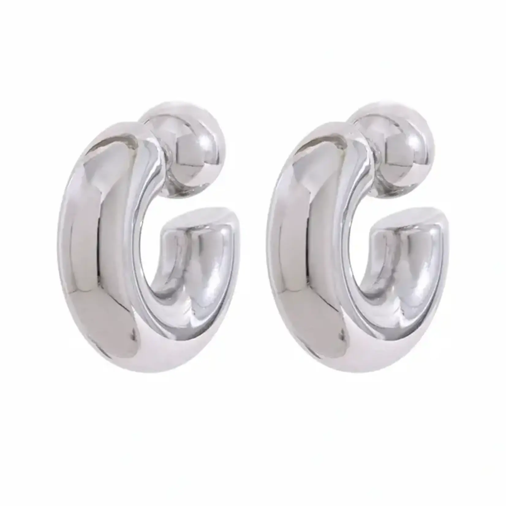 HJane Ashley Hoops Silver