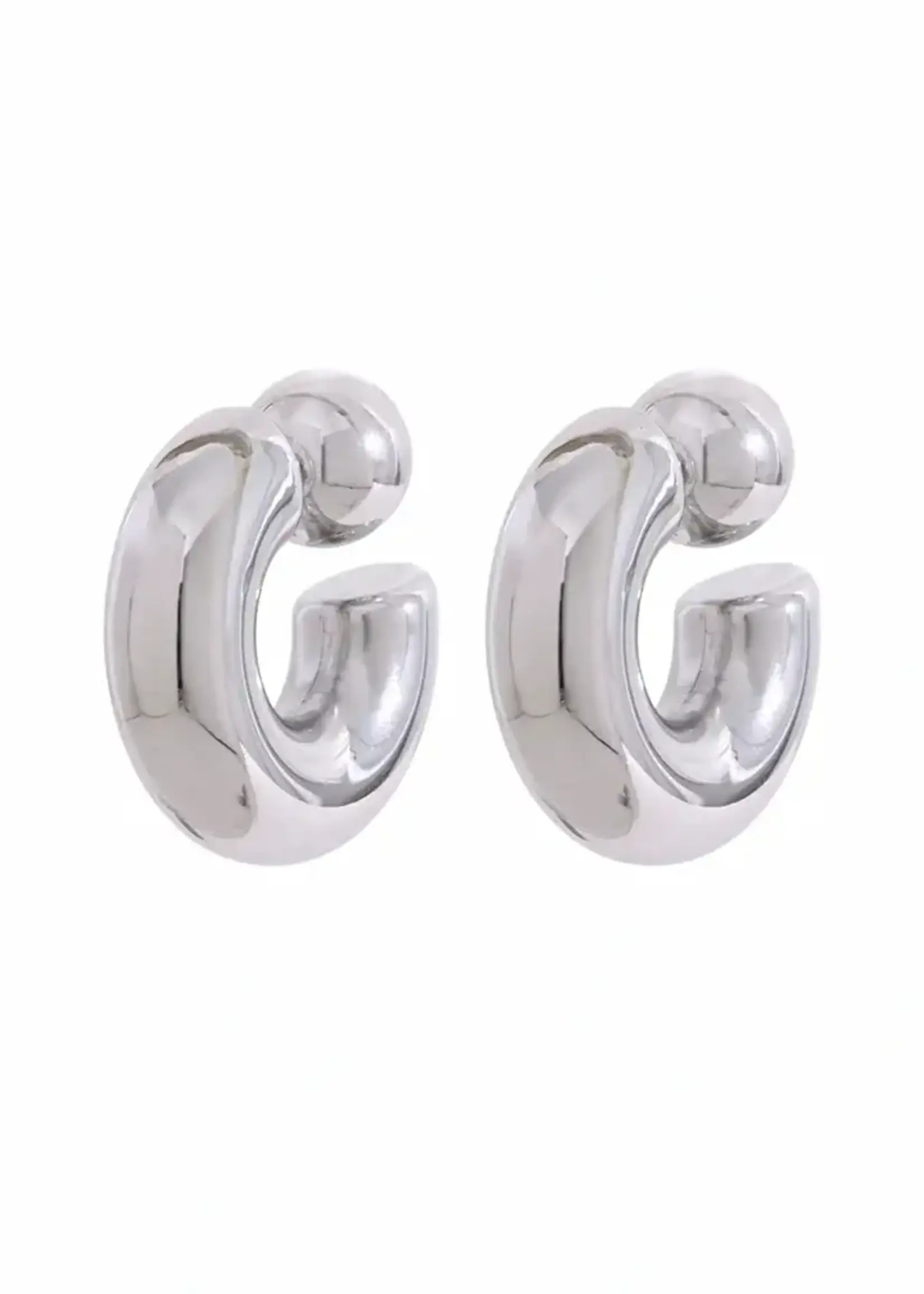 HJane Ashley Hoops Silver