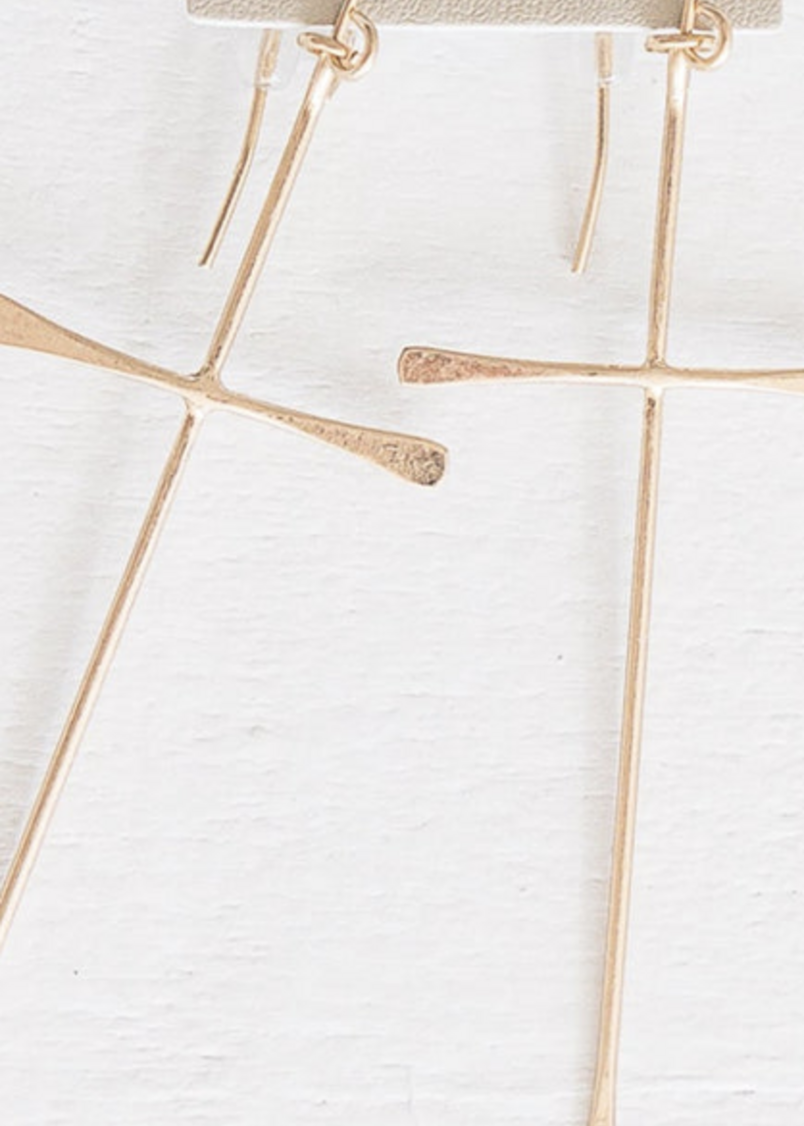 Leslie Curtis Jewelry "Ruby" Cross Earrings