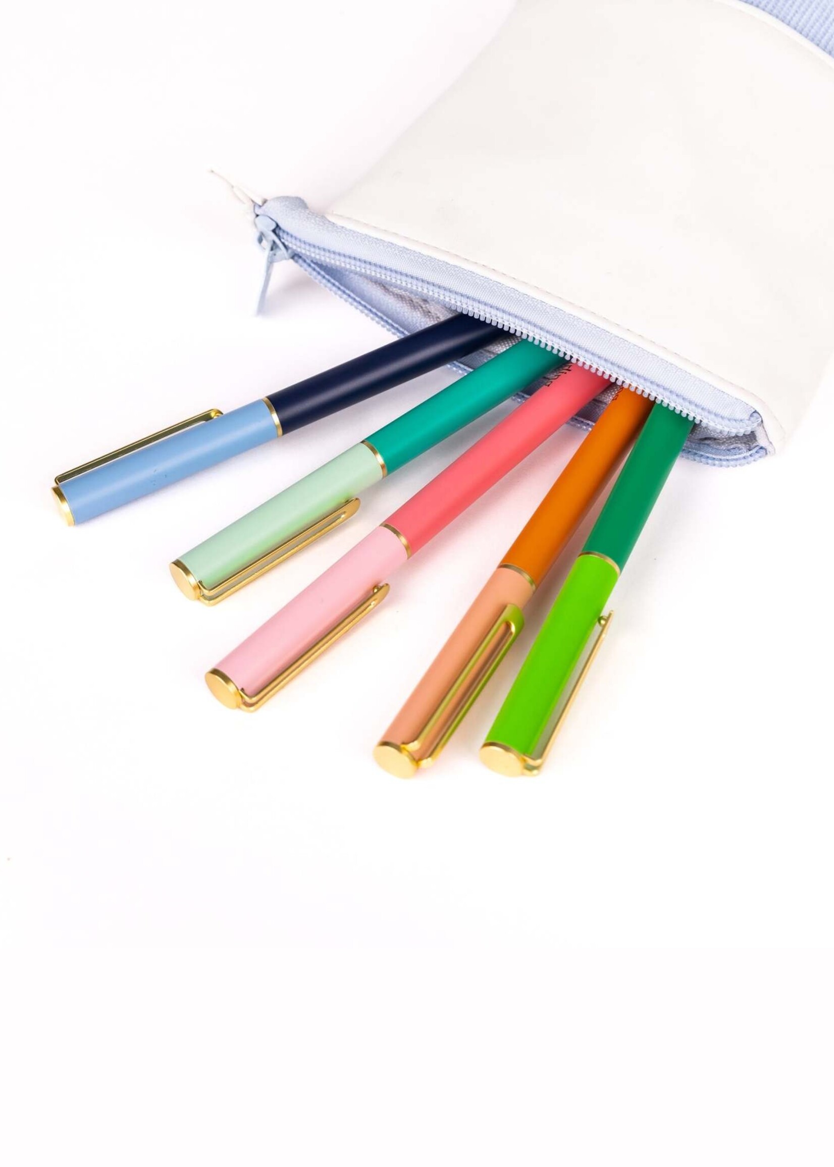 Mary Square Snap Cap Pen Colorblock Coral
