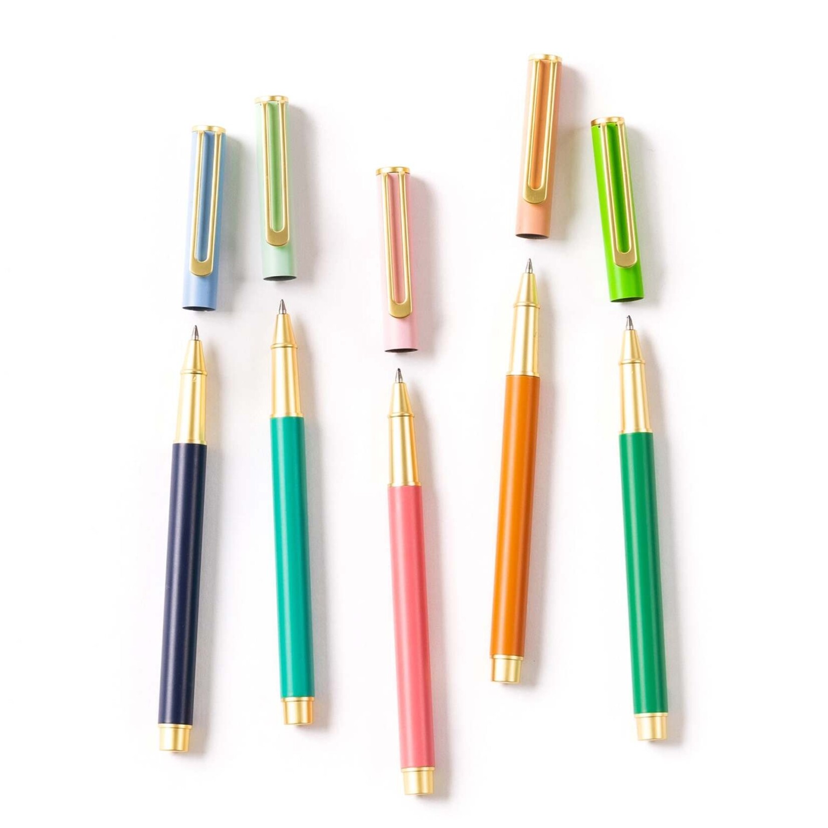 Mary Square Snap Cap Pen Colorblock Coral