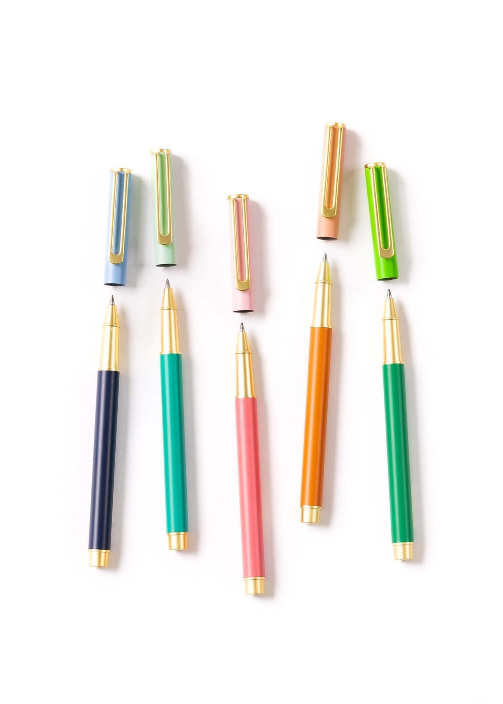 Mary Square Snap Cap Pen Colorblock Coral