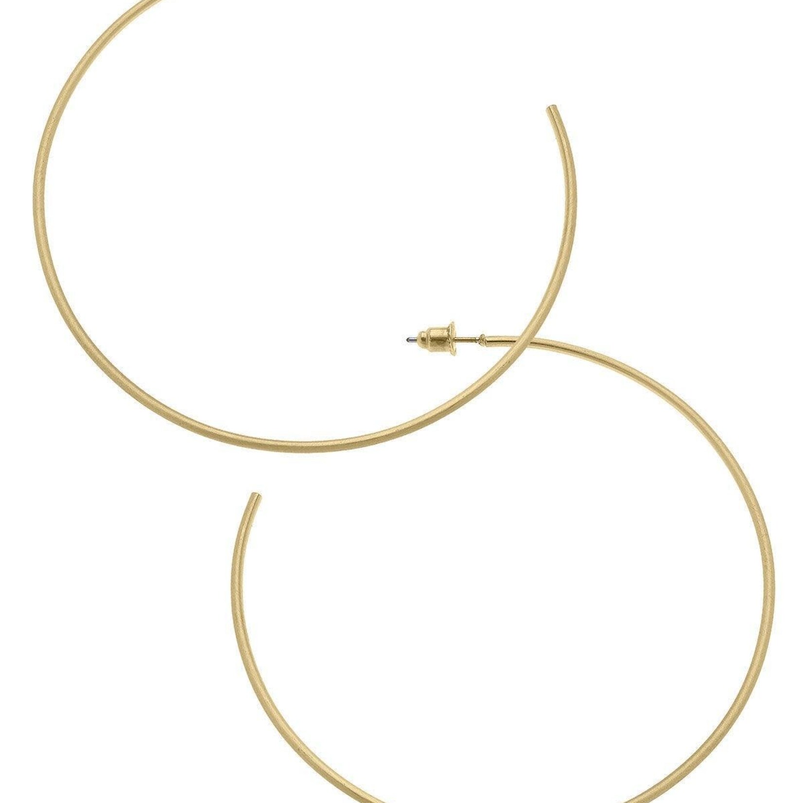Canvas GWEN HOOP EARRINGS SATIN GOLD