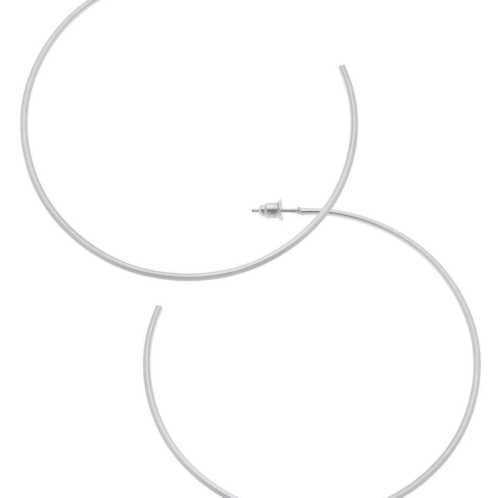 Canvas GWEN HOOP EARRINGS SATIN SILVER