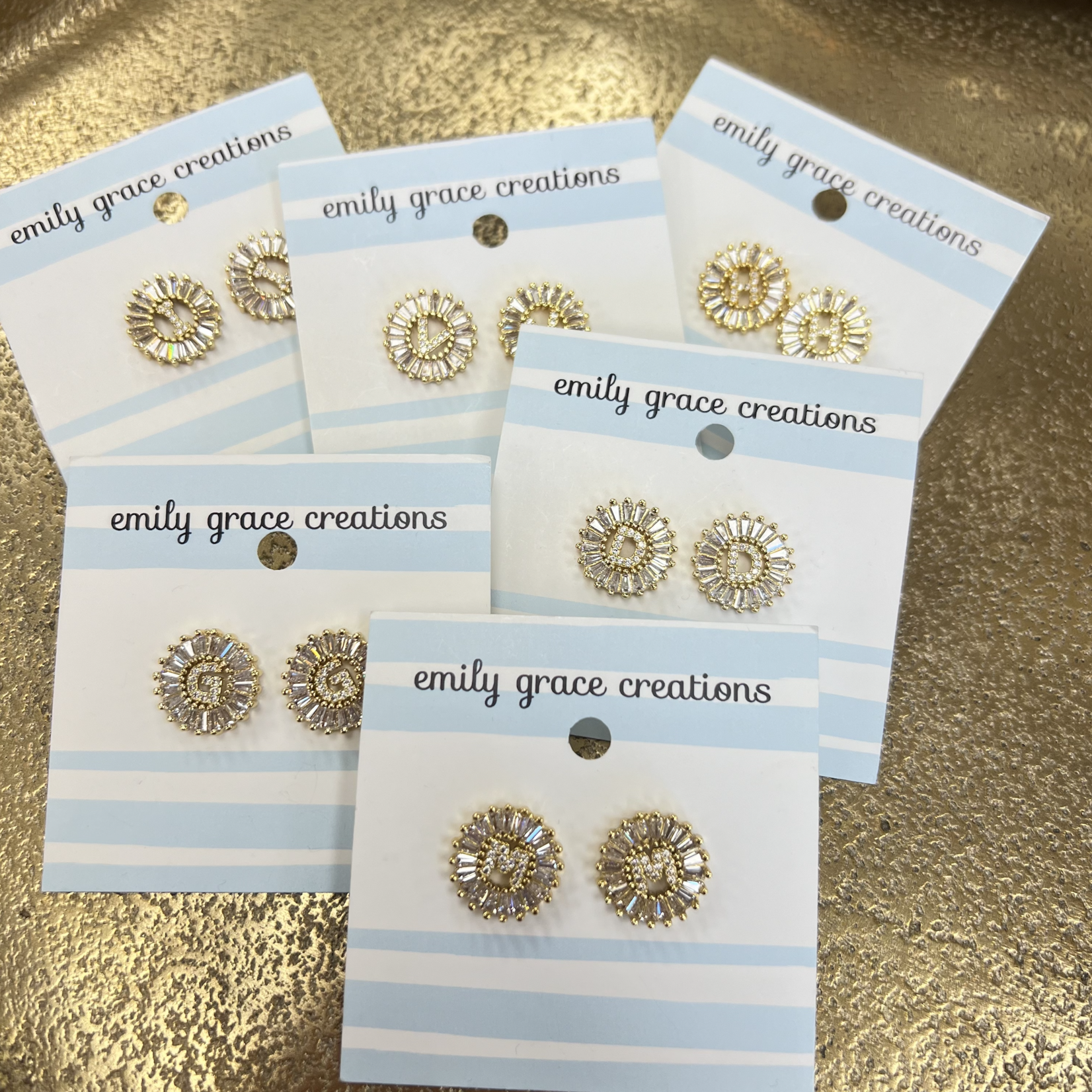 Emily Grace Creations Pave Initial Stud