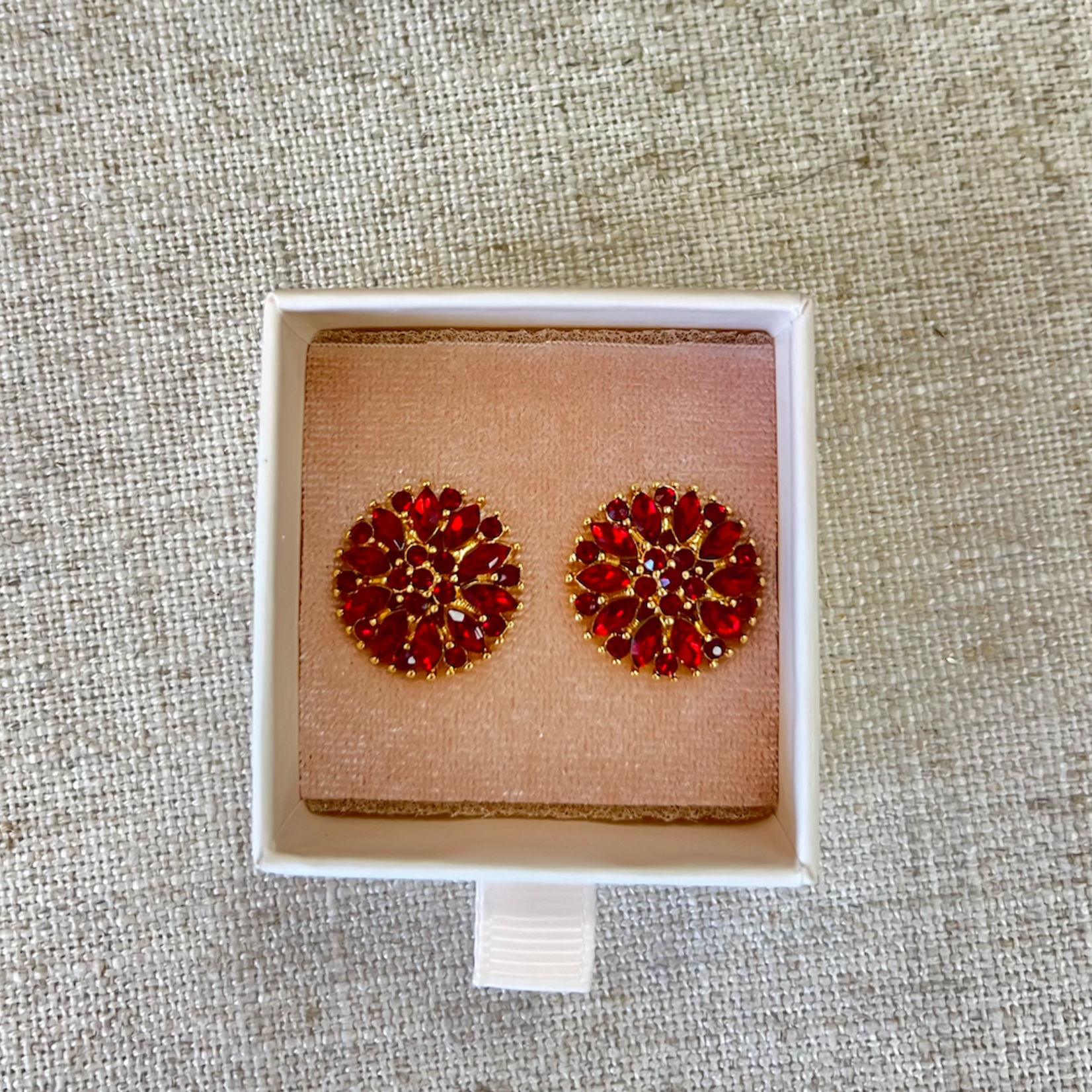 Violet & Brooks Glam Boxed Earrings Red
