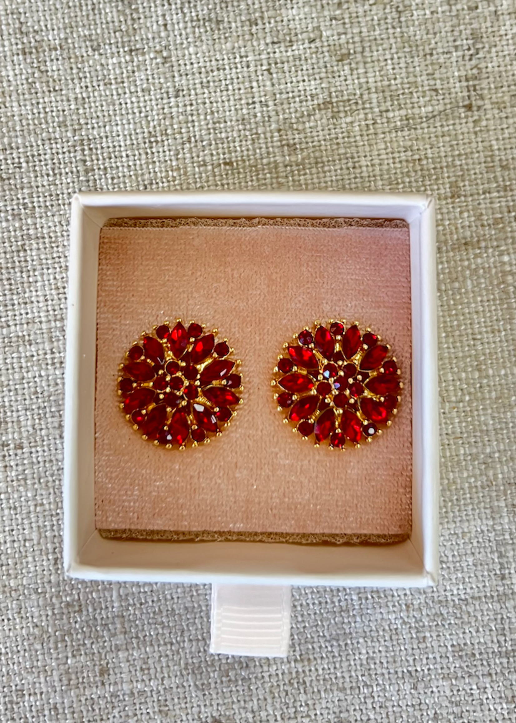 Violet & Brooks Glam Boxed Earrings Red