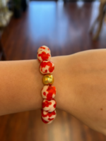 Coastal Grit Seascape Speckled Red Gold Ball