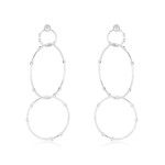 Melinda Maria Triple Link Hoop Earring - Silver