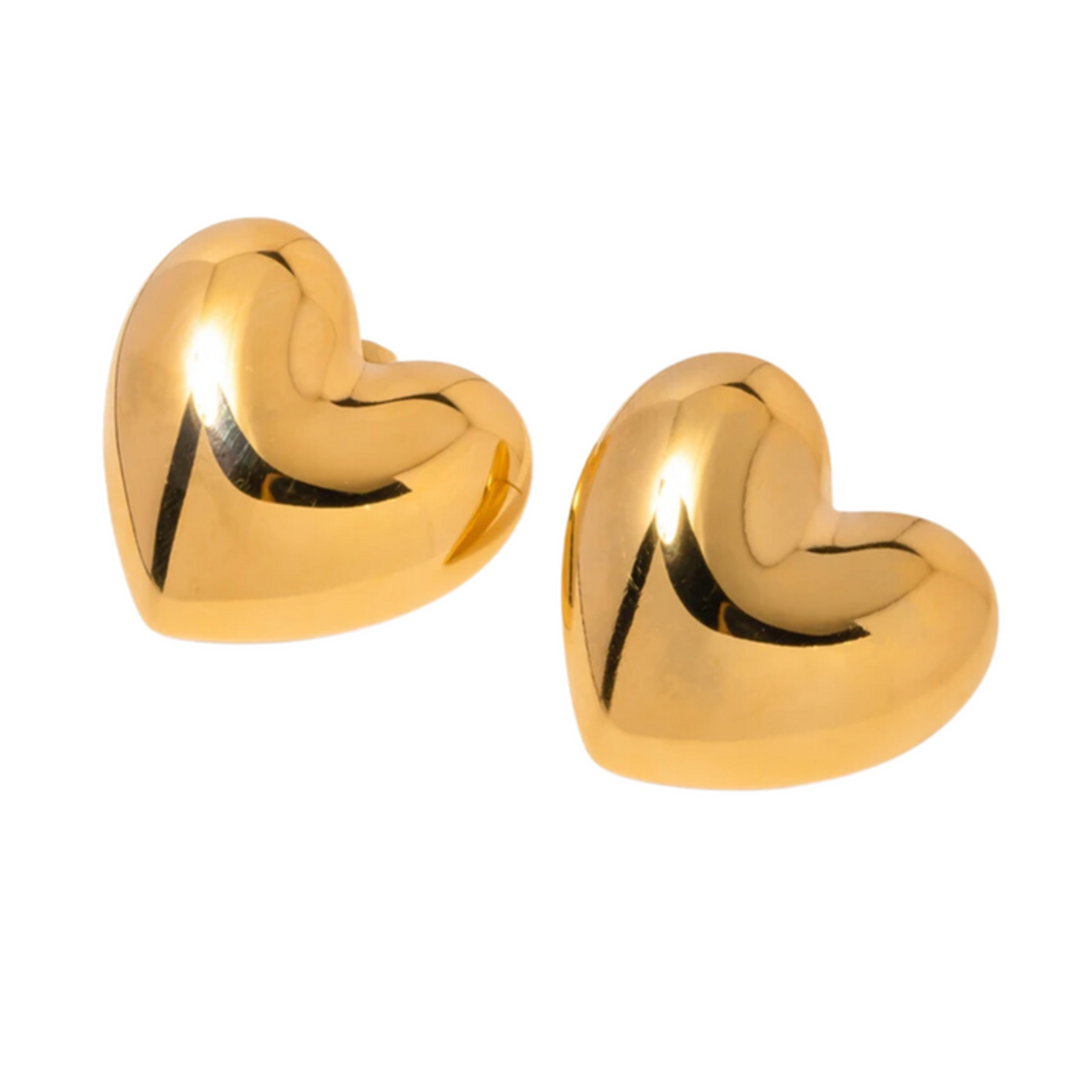 HJane Puffy Heart Studs