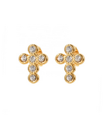 HJane Pave Cross Studs