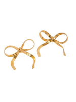 HJane Herringbone Bow Studs