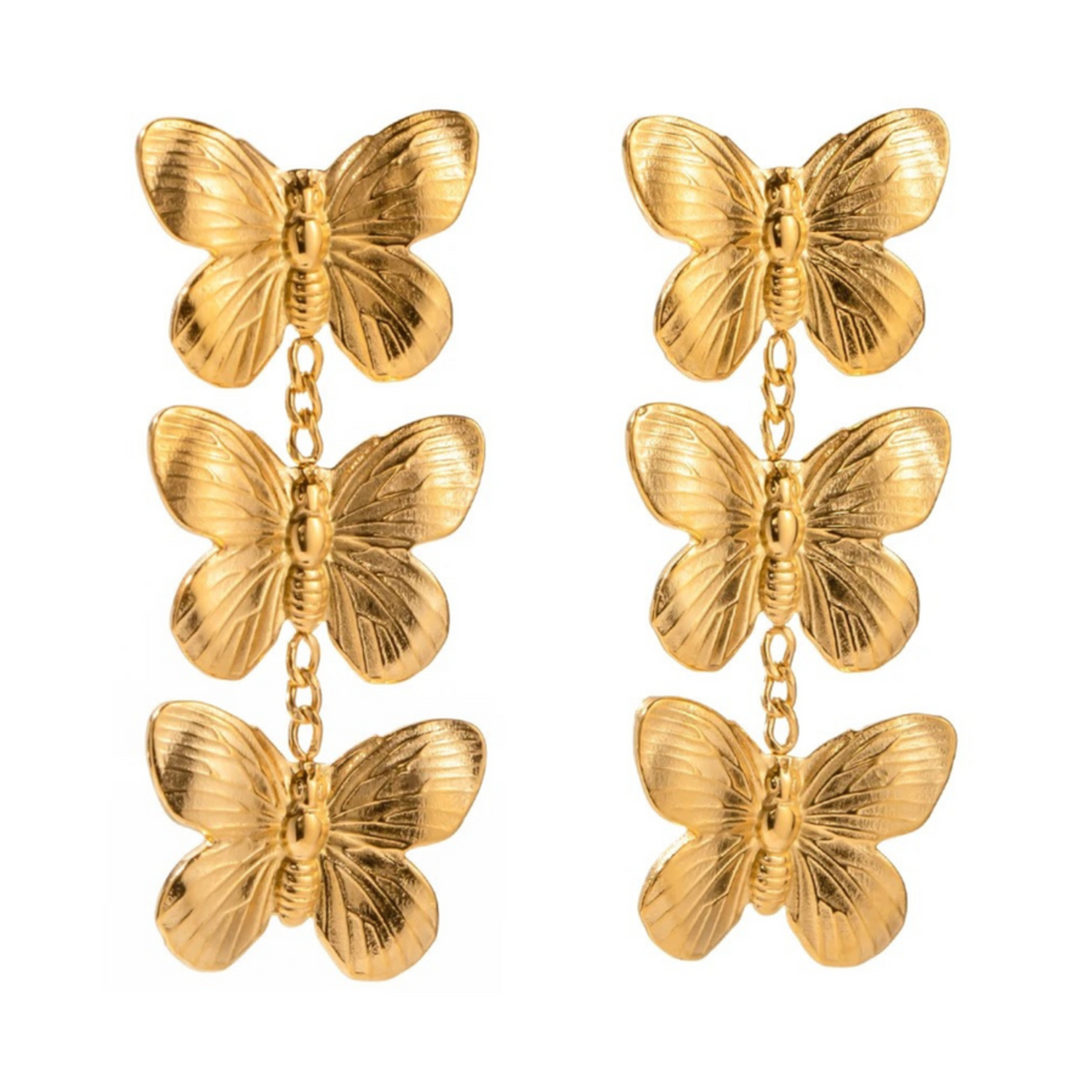 HJane Triple Butterfly Studs