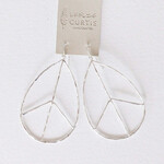 Leslie Curtis Jewelry Lilah- Silver Peace Earring 2.5"